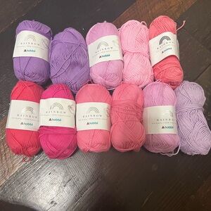 Yarn lot pink & purple
